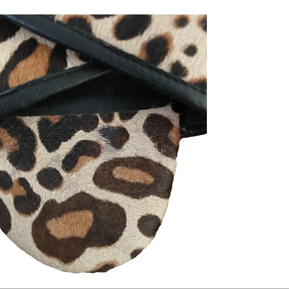 J. Crew | Cora Leopard Criss Cross  Sandals | 8